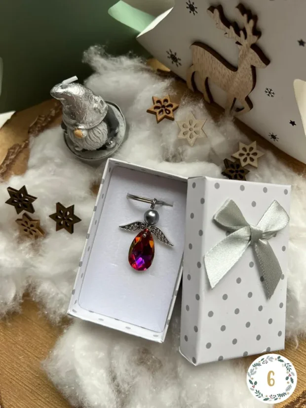 Duhová andělská klíčenka | Malý dárek se světlem