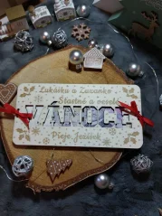 Dárková karta na peníze s textem „Šťastné a veselé Vánoce“ | Kouzelný dárek od Ježíška