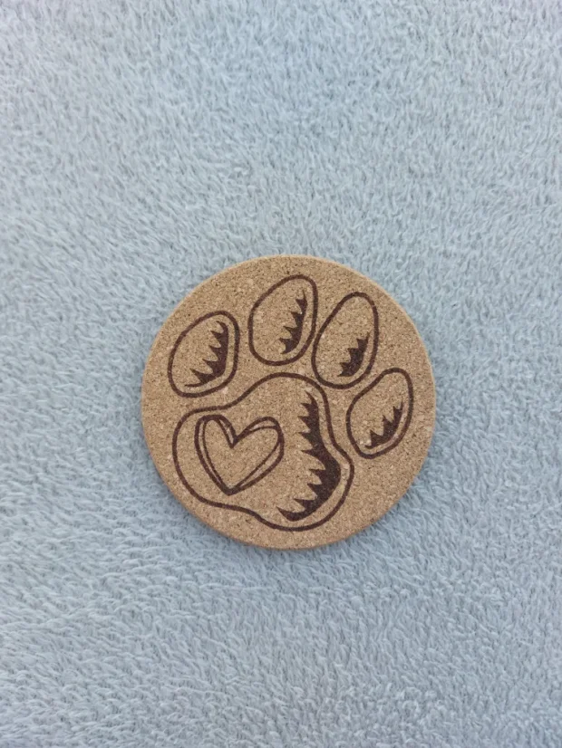 Korkový podtácek s motivem