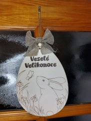 Dřevěné velikonoční vejce na zavěšení