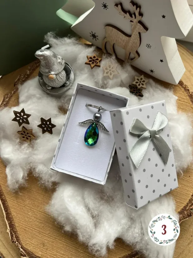 Duhová andělská klíčenka | Malý dárek se světlem