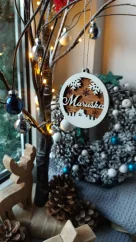 Dřevěná vánoční ozdoba se jménem | Radost z tradice