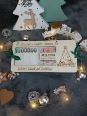 Dřevěná vánoční obálka na peníze | Milion korun od Ježíška 🎄