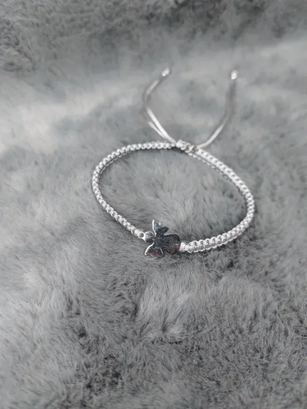 Pletený náramek s andělem z chirurgické oceli