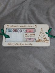 Dárková karta na peníze - Veselé Vánoce
