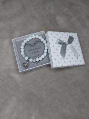 Skleněný náramek se stromem ve tvaru srdcem z chirurgické oceli