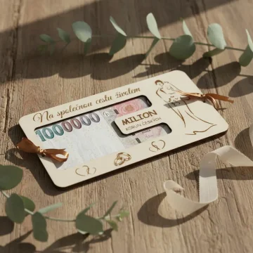 💌 Darujte peníze - Obrázek na kasičce - Čtyřlístek