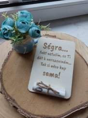 Dárková karta na peníze - Ségra kup si sama