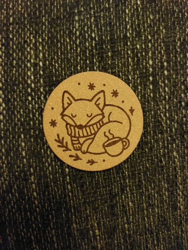 Korkový podtácek s motivem