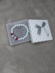 Skleněný náramek se stromem z chirurgické oceli