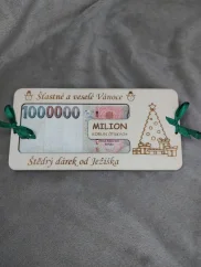 Dřevěná vánoční obálka na peníze | Milion korun od Ježíška 🎄