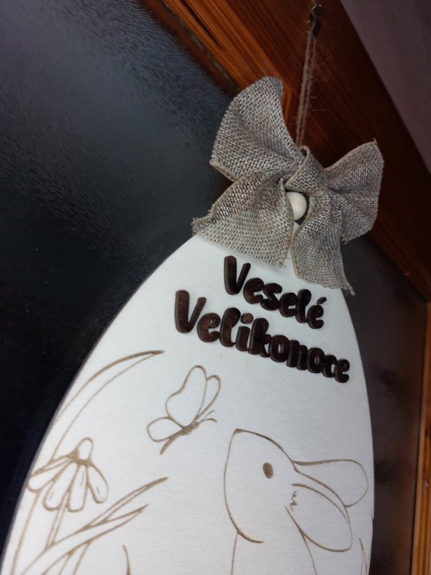 Dřevěné velikonoční vejce na zavěšení