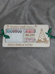 Dřevěná vánoční obálka na peníze | Milion korun od Ježíška 🎄