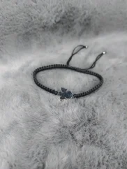 Pletený náramek s andělem z chirurgické oceli