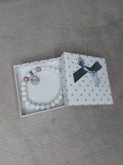 Skleněný náramek se stromem z chirurgické oceli