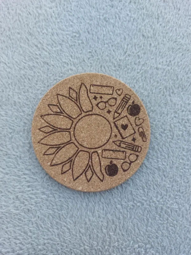 Korkový podtácek s motivem