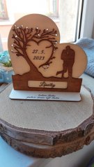 Srdcová dekorace "Zamilovaný pár"