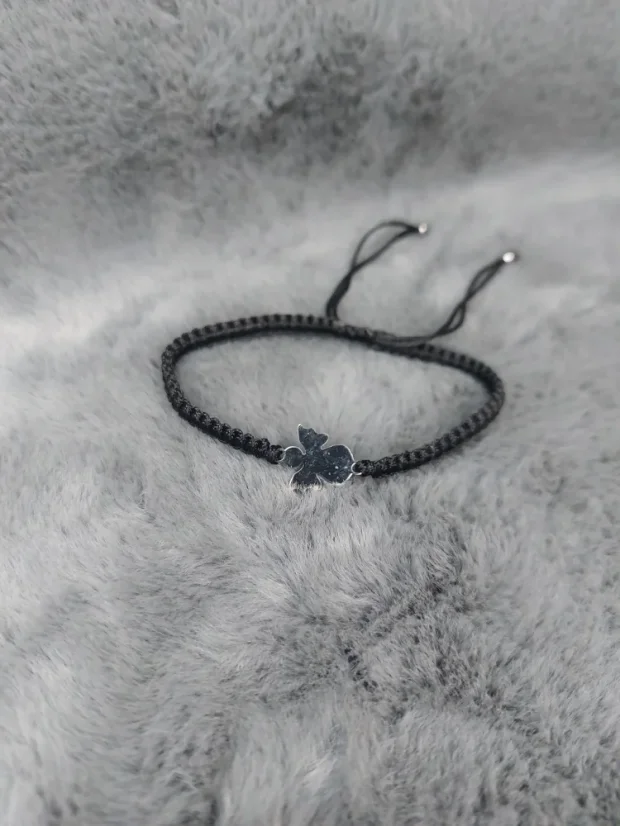 Pletený náramek s andělem z chirurgické oceli