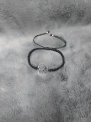 Pletený náramek se stromem života v srdci z chirurgické oceli