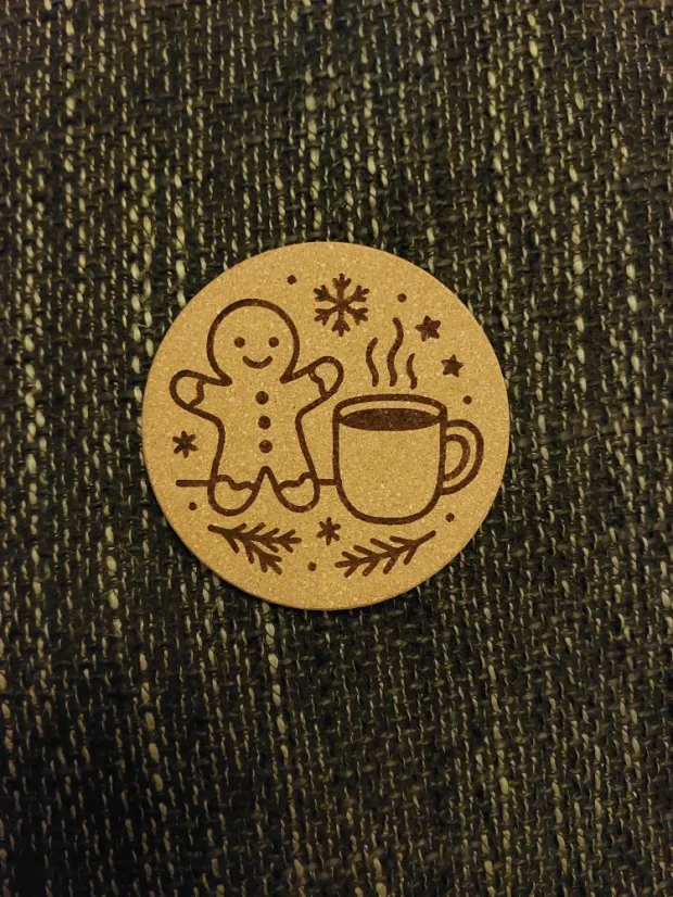 Korkový podtácek s motivem