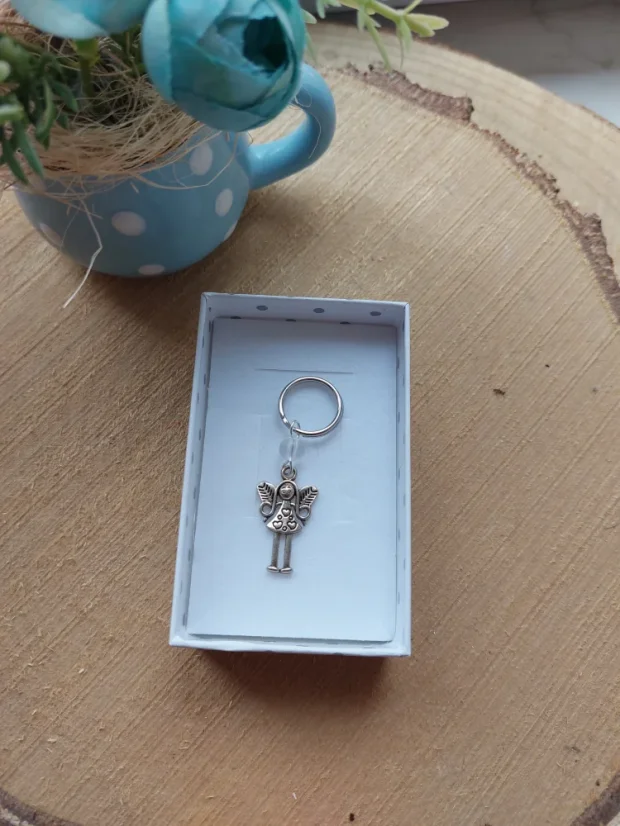 Mini klíčenka s přívěskem | Malý talisman pro každý den - Motiv klíčenky: Anděl