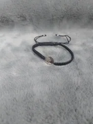 Pletený náramek s jin jang z chirurgické oceli
