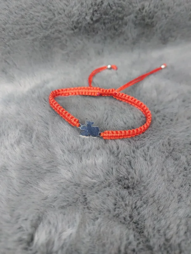 Pletený náramek s andělem z chirurgické oceli