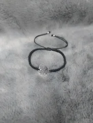 Pletený náramek se stromem života v srdci z chirurgické oceli